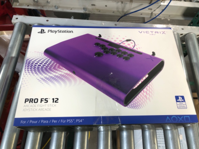 Photo 4 of **SEE NOTES** Victrix by PDP Pro FS-12 Arcade Fight Stick for PlayStation 5 - Purple Pro FS-12 Purple