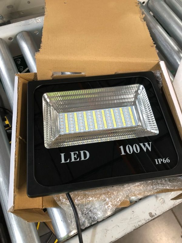 Photo 2 of ***SEE NOTES*** 100W LED Flood Light, Outdoor RGB Color Changing Smart Floodlights, 6000k Cool White LED Landscape - 100 Watts