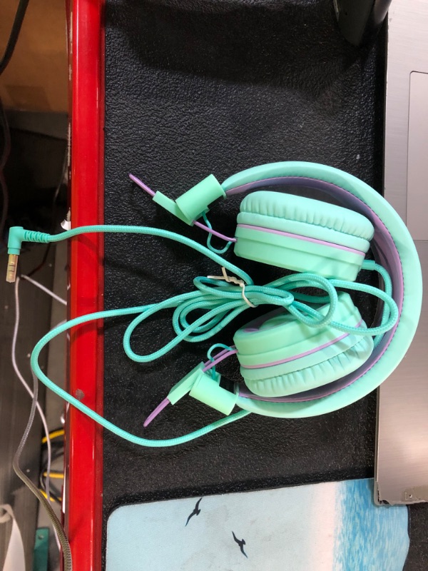 Photo 2 of Kids Headphones Green/Purple