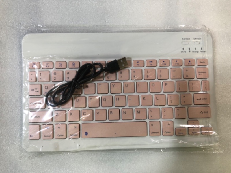 Photo 2 of Ultra-Slim Bluetooth Keyboard (10 inch Pink)