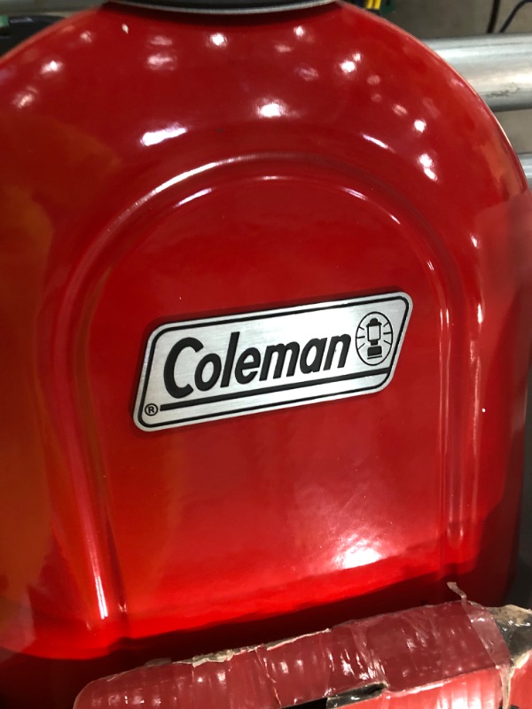 Photo 4 of (GREAT CONDITION) Coleman Fold N Go Propane Grill Red