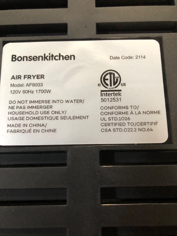 Photo 6 of (PERFECT CONDITION) Bonsen Kitchen Air Fryer