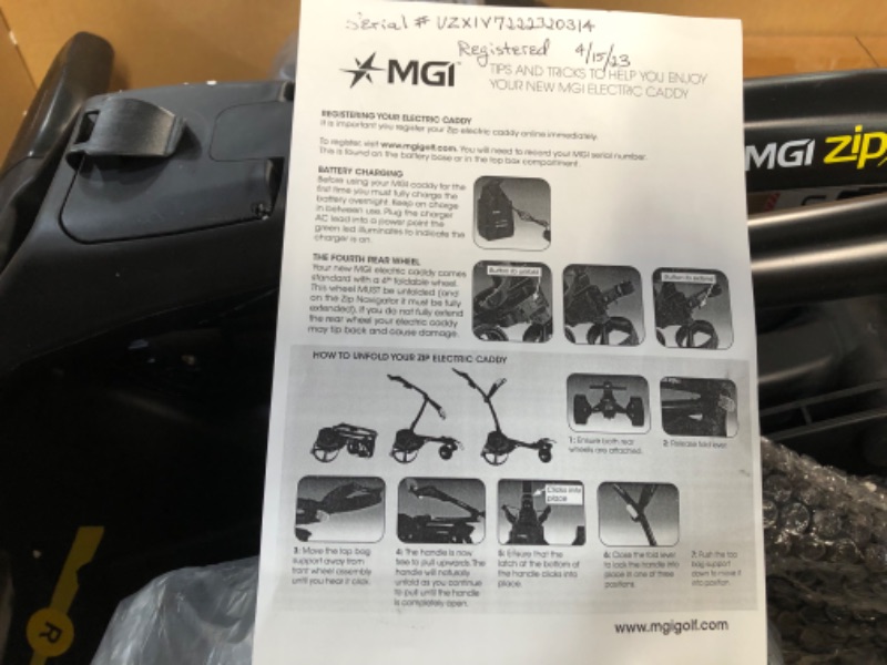 Photo 5 of MGI Zip X1 Electric Golf Cart - 36 Hole Lithium Battery - Accessories Included (GPS Phone Holder) Black