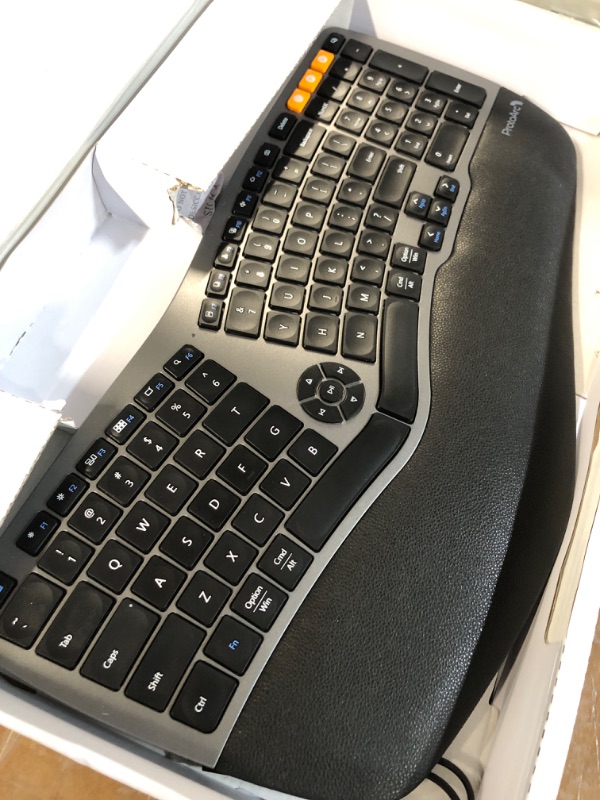 Photo 5 of Ergonomic Wireless Keyboard Mouse, ProtoArc EKM01 Ergo Bluetooth Keyboard and Mouse Combo, Split Design, Palm Rest, Multi-Device, Rechargeable, Windows/Mac/Android - Space Gray