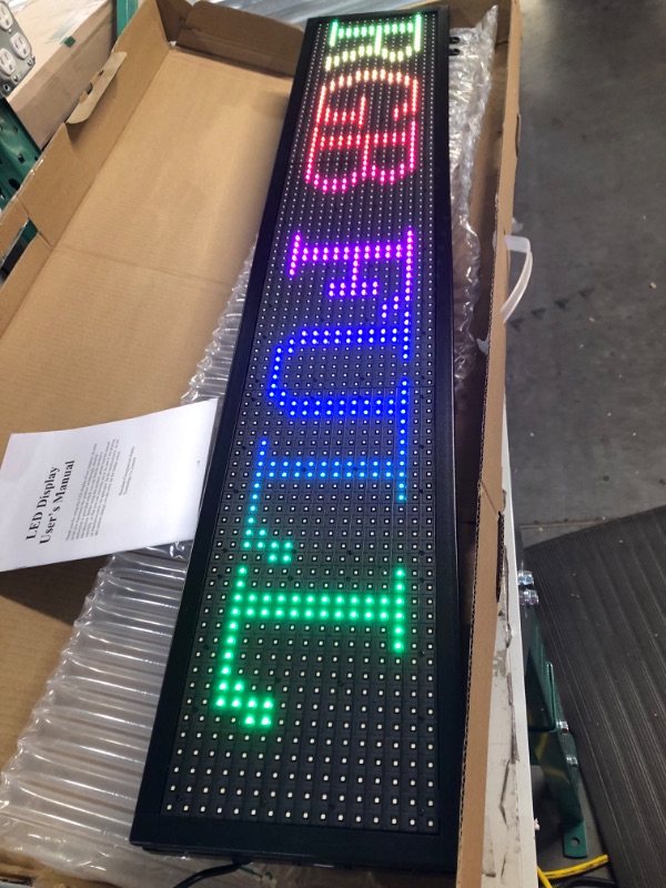 Photo 5 of [brand new] LED Display P10 Indoor LED Sign 39" x 7.5" Full Color Programmable Message Board