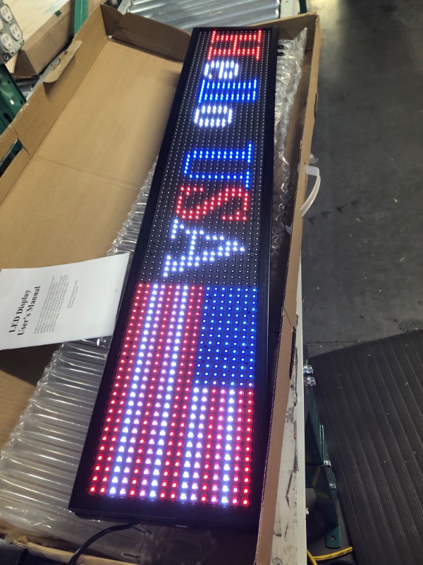 Photo 3 of [brand new] LED Display P10 Indoor LED Sign 39" x 7.5" Full Color Programmable Message Board