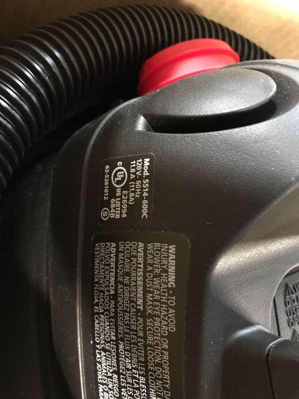 Photo 4 of Shop-Vac 8 Gallon 6.0 Peak HP Wet/Dry Vacuum