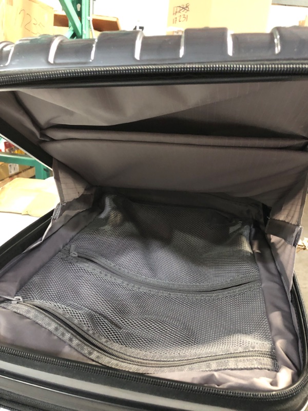 Photo 3 of **Used** DELSEY Paris Helium Aero Hardside Expandable Luggage with Spinner Wheels, Titanium, Carry-On 19 Inch 