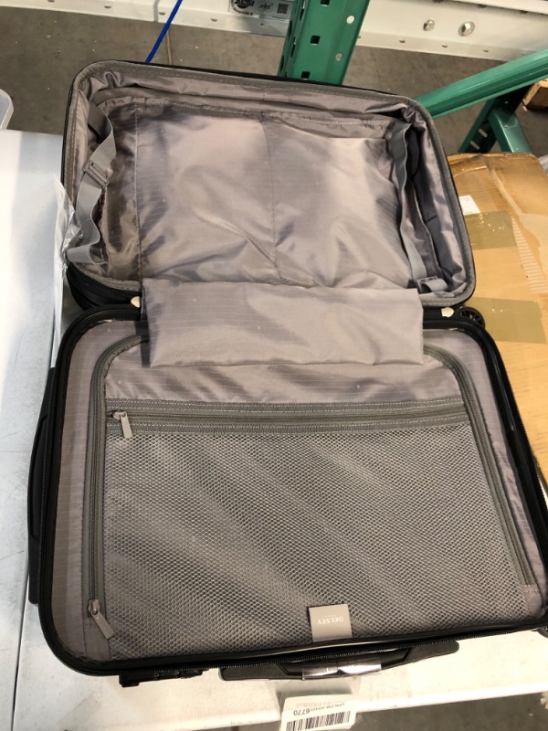 Photo 4 of **Used** DELSEY Paris Helium Aero Hardside Expandable Luggage with Spinner Wheels, Titanium, Carry-On 19 Inch 