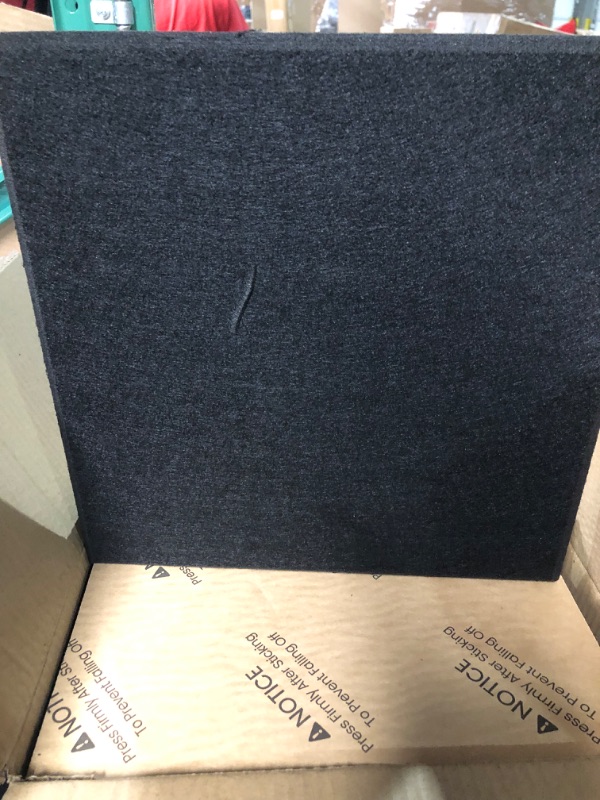 Photo 2 of 12 pack Acoustic Panels Self-Adhesive, 12"X 12"X 0.4"Sound Proof Foam Panels,Black