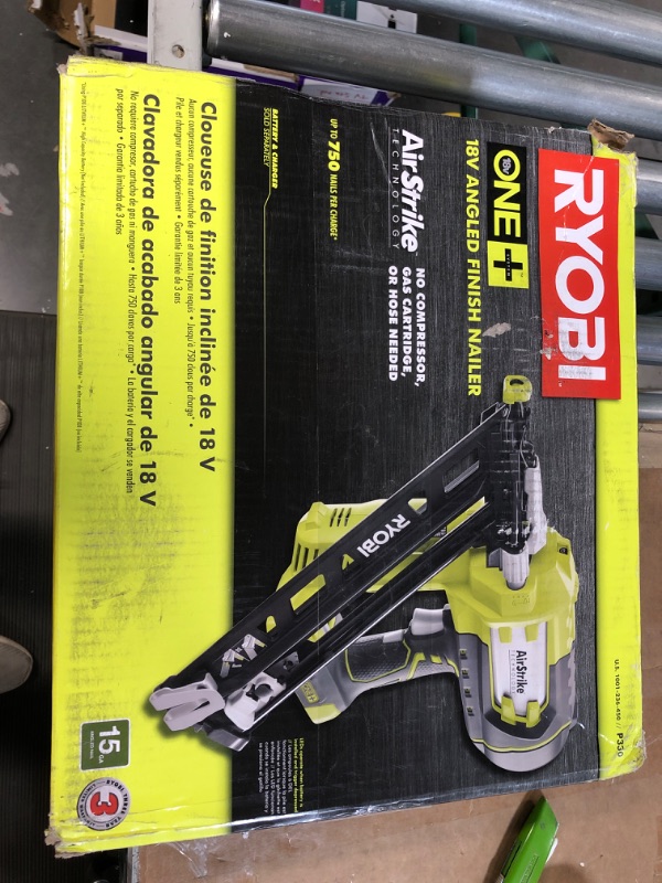 Photo 2 of [brand new] Ryobi P330 18V ONE+ Angled Nail Finisher Gun