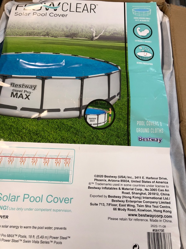 Photo 2 of Bestway Flowclear 18 Foot Round Solar Heat Secure Pool Cover