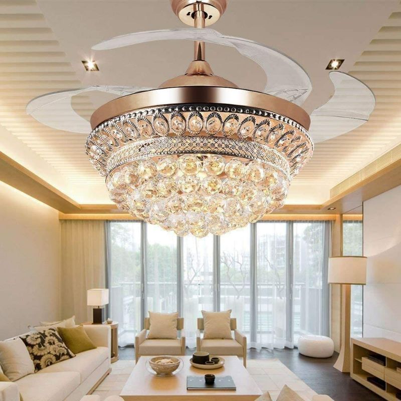 Photo 1 of BIGBANBAN Bling Crystal Chandelier Fan