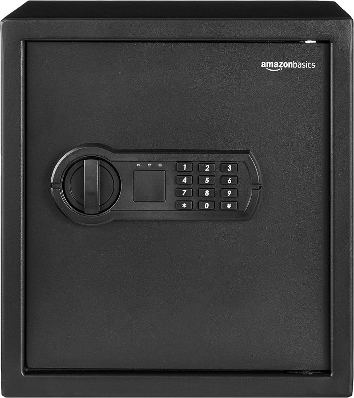 Photo 1 of (READ NOTES) Amazon Basics Steel Home Security Safe- 1.2 Cubic Feet, 13 x 13 x 14.2 Inches, Black 