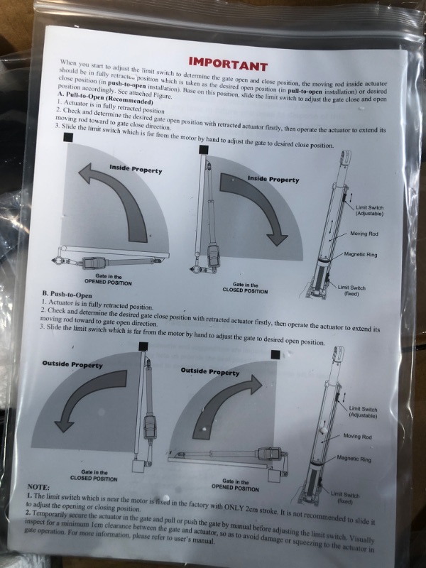 Photo 3 of (READ NOTES) TOPENS AT602 Dual Swing Gate Opener Medium Duty Automatic Gate Motor for Double Swing Gates Up to 18ft per Arm, ELETRIC