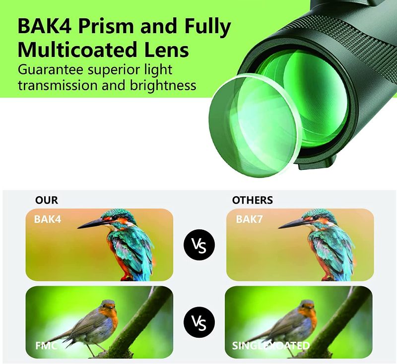 Photo 4 of 80x100 Monocular-Telescope High Powered Monocular for Adults Monocular for Smartphone - green-1