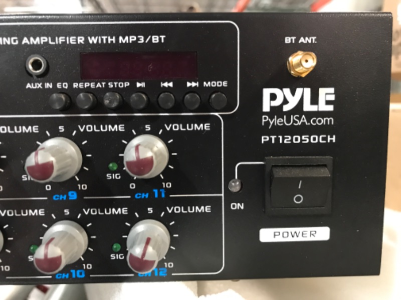 Photo 5 of **SEE NOTES**
PYLE | PT12050CH12-Channel Wireless Bluetooth Power Amplifier | 6000W Rack Mount Multi Zone Sound Mixer 