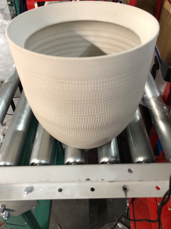 Photo 2 of Wide Textured Ceramic Planter Pots Off-White - Project 62