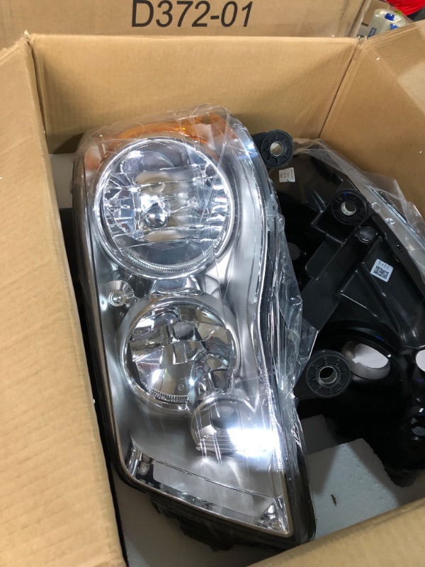 Photo 2 of AXLAHA 2011-2018 Dodge Grand Caravan Headlights Assembly for 2011-2018 Dodge Grand Caravan,2008-2016 Chrysler Town & Country Chrome Housing Amber Reflector Replacement Driver.