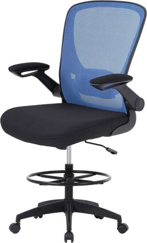 Photo 1 of BestOffice Ergonomic Desk Mid-Back Mesh Computer Lumbar Support Comfortable Executive Adjustable Rolling Swivel(BLUE)