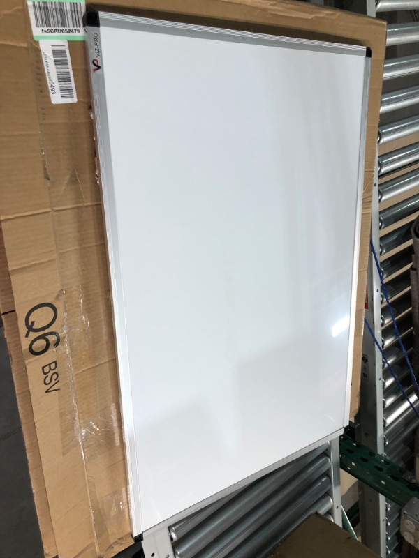 Photo 3 of VIZ-PRO Magnetic Dry Erase Board, 36 X 24 Inches, Silver Aluminium Frame