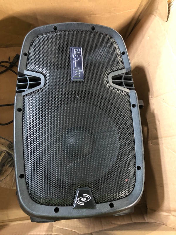 Photo 1 of Portable Bluetooth PA Speaker System - 2-Way Rechargeable Outdoor Bluetooth Speaker Portable PA System w/ Microphone In, USB SD Card Reader, FM Radio, Amplifier - Mic, Remote Control - Pyle PPHP108WMU BLACK Speaker System