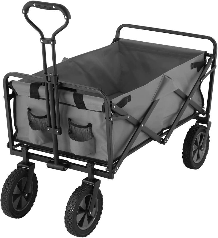 Photo 1 of 220 lbs Capacity Folding Wagon Grey