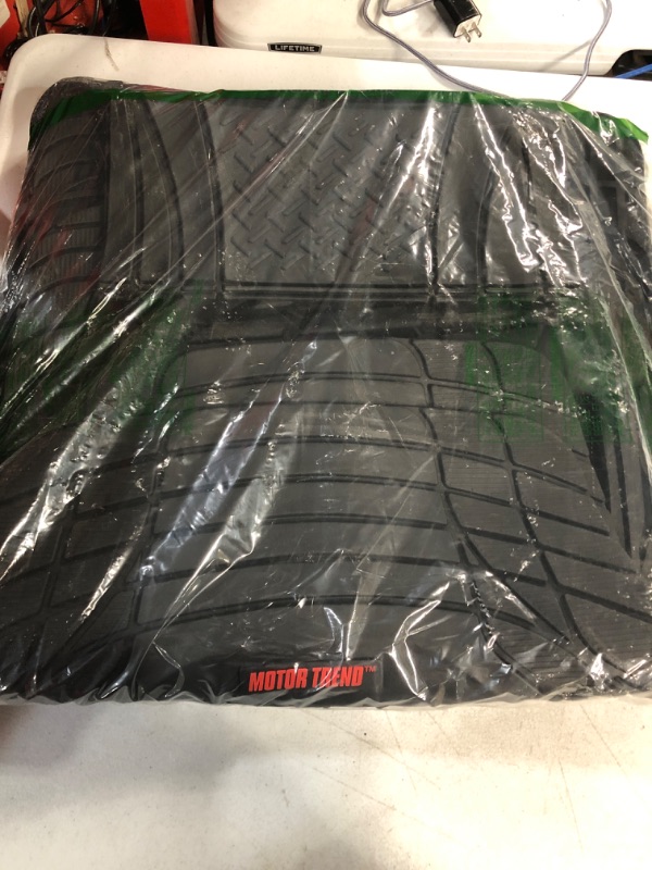 Photo 2 of Motor Trend Black Flex Tough  Rubber Floor Mats 