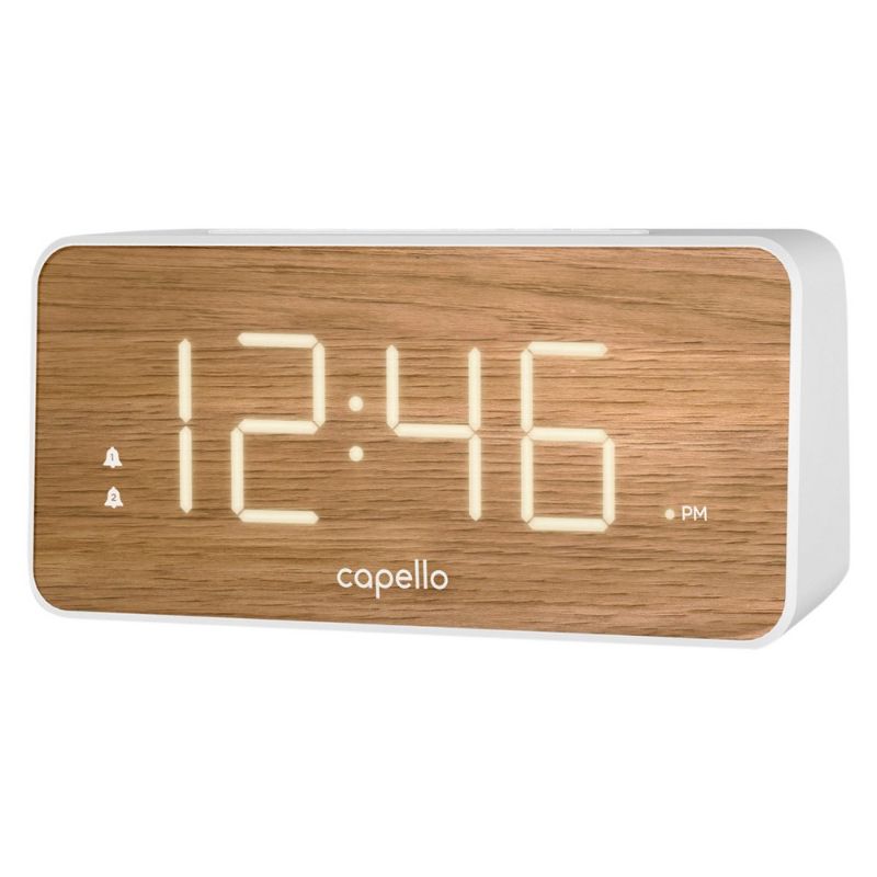 Photo 1 of  Digital Alarm Clock White/Pine - Capello
