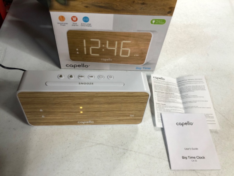 Photo 2 of  Digital Alarm Clock White/Pine - Capello
