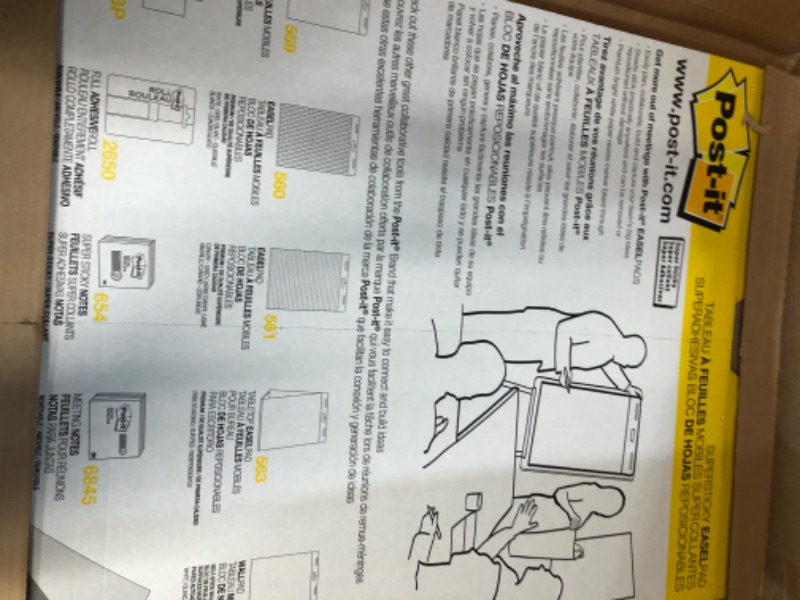 Photo 2 of Post-it Super Sticky Easel Pad, 25 x 30 Inches, 30 Sheets/Pad, 4 Pads, Large White Premium Self Stick Flip Chart Paper, Super Sticking Power