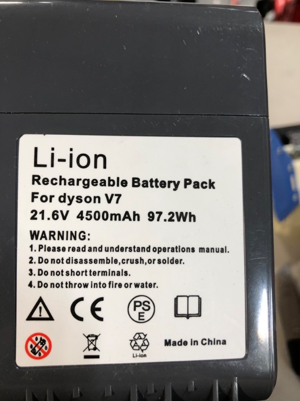 Photo 2 of Replacement Dyson V6 Battery 4500 mAh 21.6v for Dyson V6 DC58 DC59 DC61 DC62 Animal DC72 Series