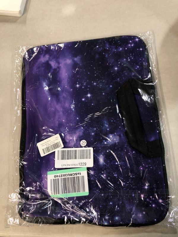 Photo 2 of iKammo 15.6" Laptop Carrying Bag Chromebook Case Neoprene Briefcase Compatible with 15.6" Case Bag(Purple Sky) Purple Sky 15.6"