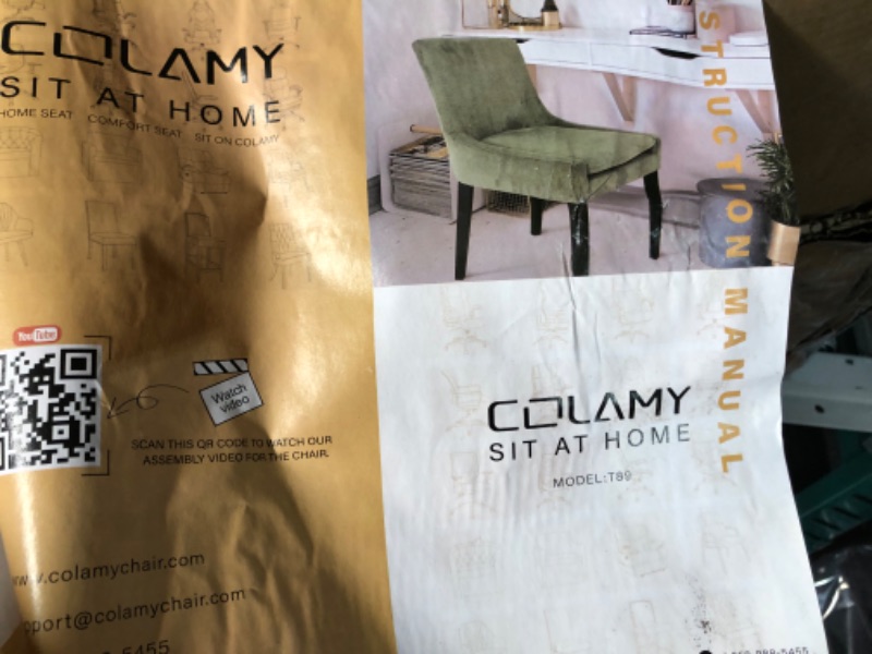 Photo 3 of **SEE NOTES**
COLAMY Corduroy Dining Chairs Set of 2