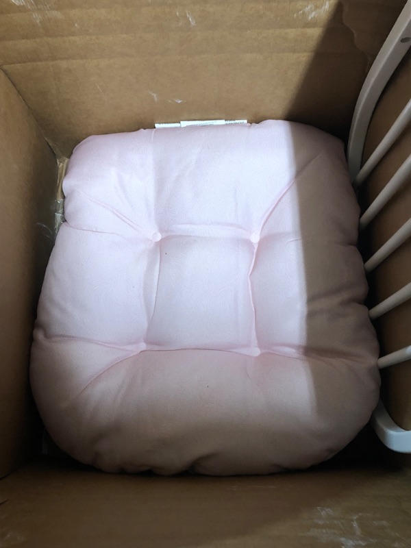 Photo 4 of *USED* Storkcraft Premium Hoop Glider and Ottoman (White Base, Pink Cushion) 