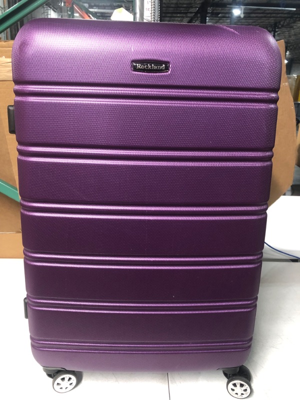 Photo 2 of *USED BUT LIKE NEW* SEE COMMENTS!!  Rockland Melbourne 3 Piece Hardside Luggage Set-PURPLE