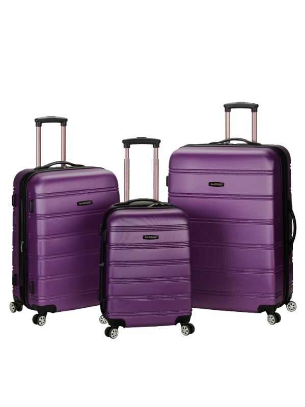 Photo 1 of *USED BUT LIKE NEW* SEE COMMENTS!!  Rockland Melbourne 3 Piece Hardside Luggage Set-PURPLE