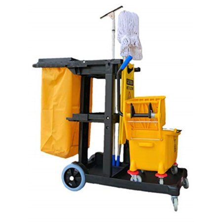 Photo 1 of *NEW* Simpli-magic 79191 Janitorial Cart, Commercial-Yellow/Black