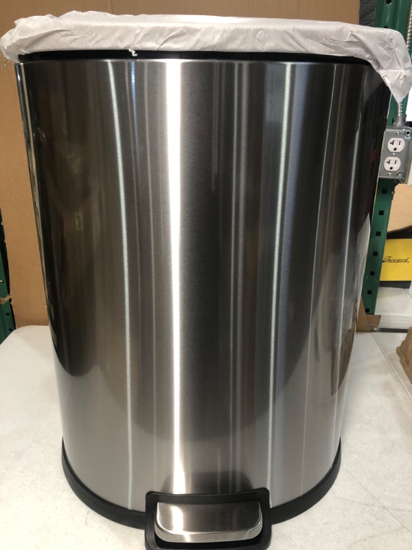 Photo 3 of *NEW* SEE COMMETNS!!  Qualiazero 13.2 Gal Stainless Steel Step on Kitchen Trash Can