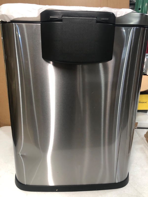 Photo 4 of *NEW* SEE COMMETNS!!  Qualiazero 13.2 Gal Stainless Steel Step on Kitchen Trash Can
