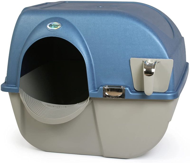 Photo 1 of *USED* Omega Paw Premium Roll 'n Clean Litter Box- Black/Grey 