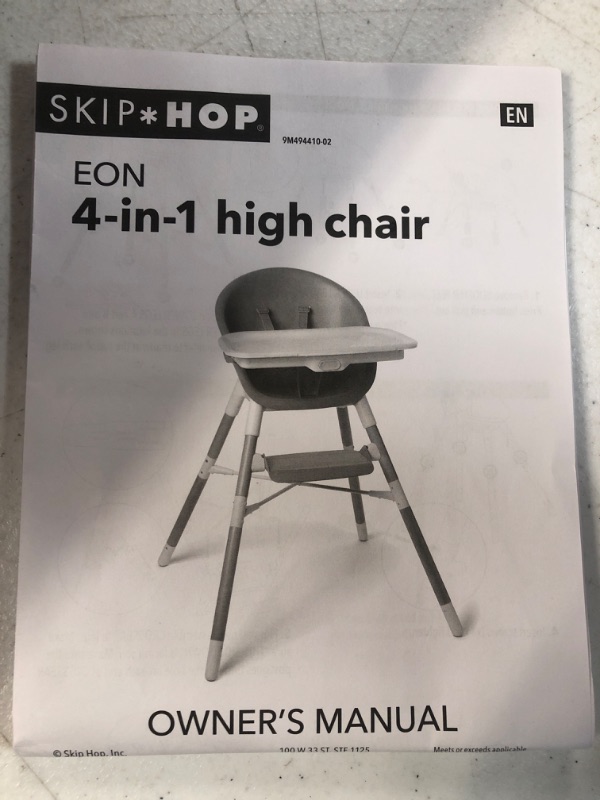 Photo 5 of *USED* SEE COMMENTS!! Skip Hop Baby High Chair, Eon 4-in-1, Grey/White