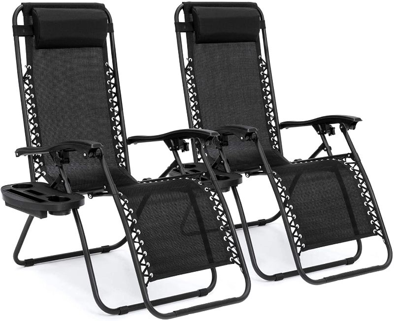 Photo 1 of *USED* Best Choice Products Set of 2 Adjustable Steel Mesh Zero Gravity Lounge Chair