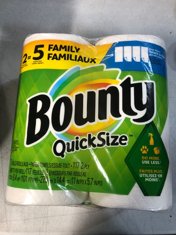 Photo 2 of *BRAND NEW* Bounty Quick Size Paper Towels, White, 8 Family Rolls