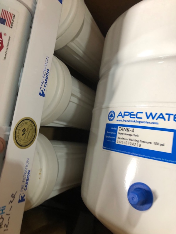 Photo 5 of APEC Water Systems TANK-4 4 Gallon Residential Pre-Pressurized Reverse Osmosis Water Storage Tank
APEC 10 Inline Carbon Filter with 3/8 D Tubing Quick Connect 5-TCR-3-8 (for Upgraded System)
