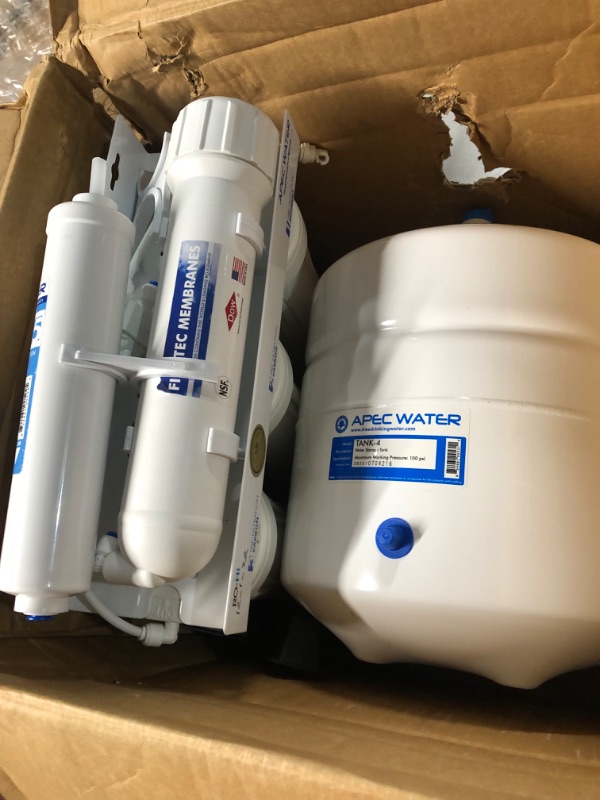 Photo 4 of APEC Water Systems TANK-4 4 Gallon Residential Pre-Pressurized Reverse Osmosis Water Storage Tank
APEC 10 Inline Carbon Filter with 3/8 D Tubing Quick Connect 5-TCR-3-8 (for Upgraded System)
