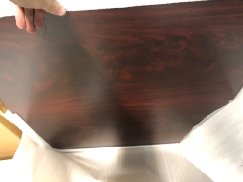 Photo 2 of 30" Square Table Top with Black or Mahogany Reversible Laminate Top [XU-MBT-3030-GG] Black/Brown 30x30 Modern