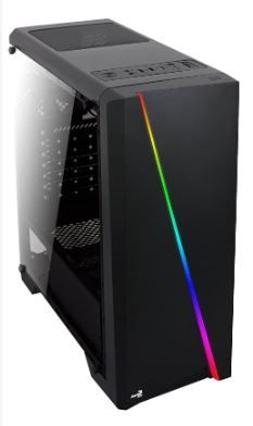 Photo 2 of AeroCool Cylon RGB Mid Tower with Acrylic Side Window, Black & Smart 430W 80+ Black Continuous Power ATX 12V 