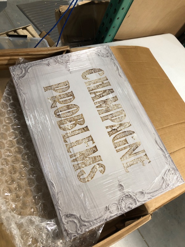 Photo 1 of The Oliver Gal Artist Co. Typography and Quotes Wall Art Canvas Prints 'Champagne Problems' Home Décor, 24" x 16"