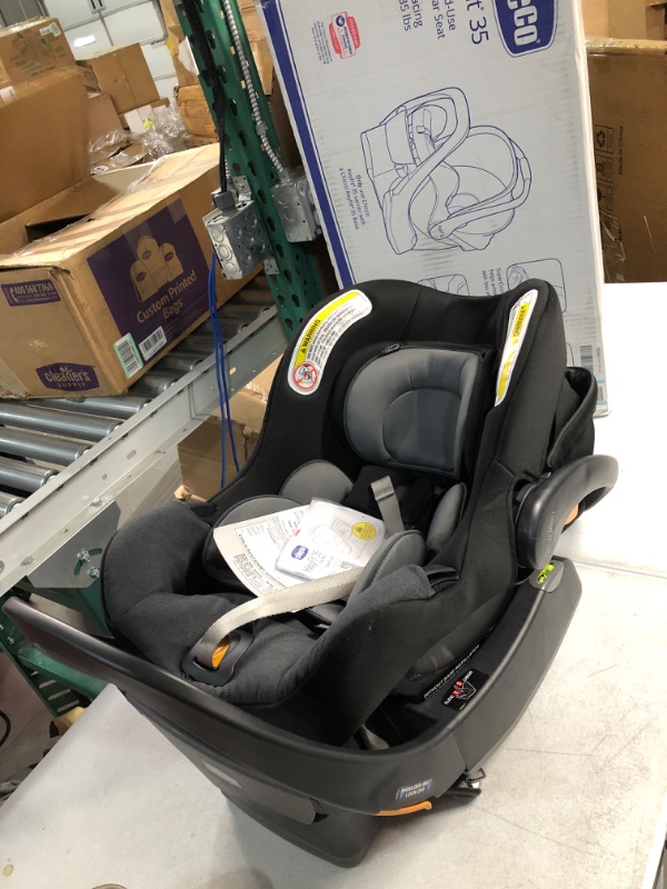 Photo 5 of Chicco KeyFit 35 Infant Car Seat - Onyx | Black Durable Woven Seat Pad Onyx